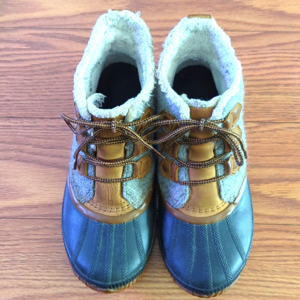 Sorel Brown Tan Gray Duck Boots - Picture 1 of 8